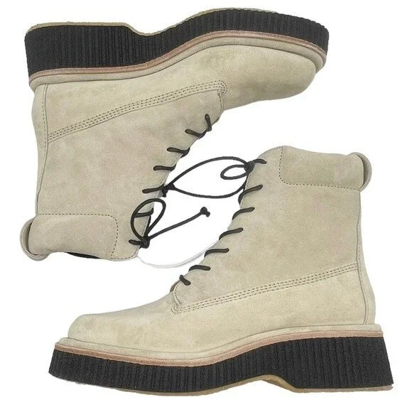NWT Rag & Bone Boots Sloane Lace-Up Boot Paloma Beige Suede Shoes Women’s Size 8